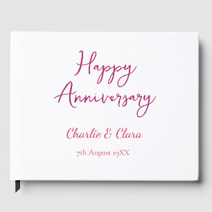Livre D'or Joyeux anniversaire ajouter nom rose gras nom date
