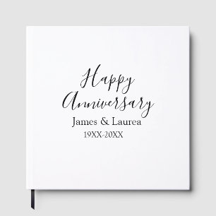 Livre D'or Joyeux anniversaire mariage nom date année simple