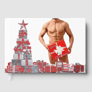 Livre D'or Joyeux Noël SlipperyJoe rouge blanc argent cadeau