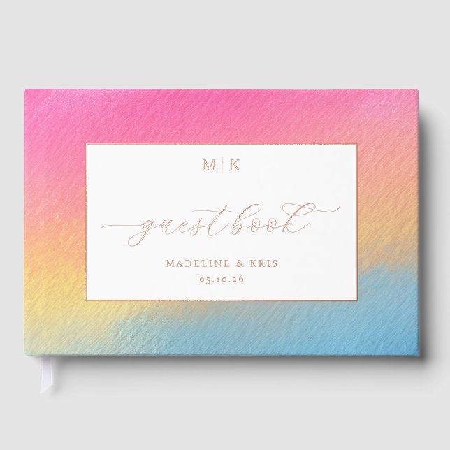 Livre D'or Joyful Gradient Guestbook Cover (Recto)
