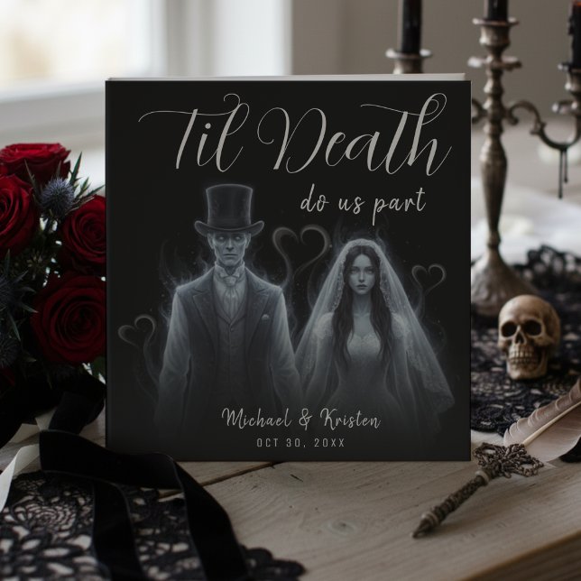 Livre D'or Jusqu'à ce que la mort nous fait partie fantôme Ma (Til Death Do Us Part Ghost Gothic Wedding Guest Book
)
