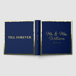 Livre D'or Jusqu'À Présent, M. Mme. Luxe Gold Edge Navy Mar