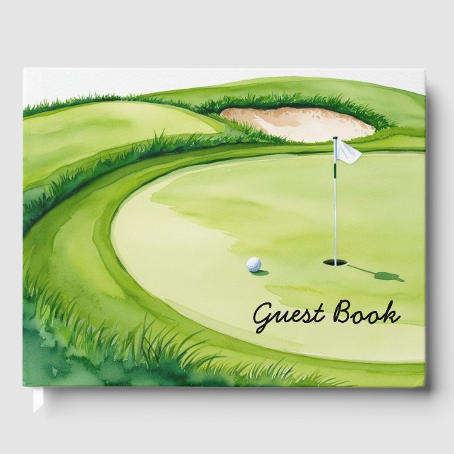 Livre D'or La balle de golf est sur le green de putting  (Recto)