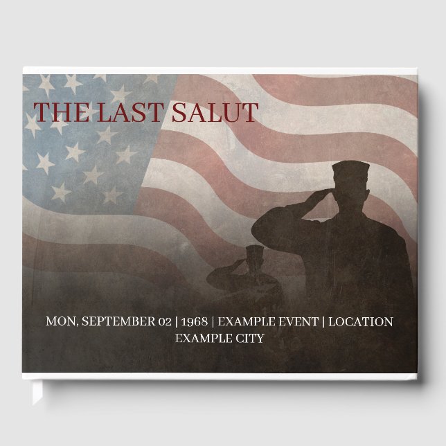 LIVRE D'OR LA DERNIÈRE SALUT VINTAGE (Recto)