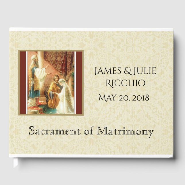 Livre D'or La mariée catholique traditionnelle Mariage (Recto)