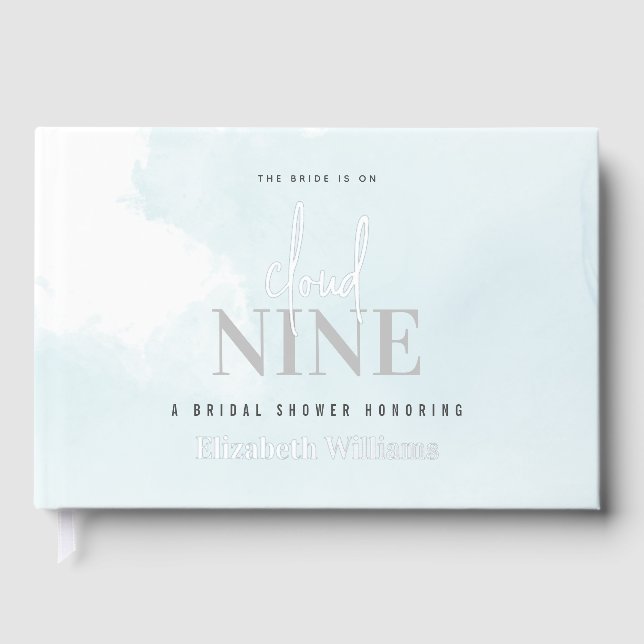 Livre D'or La mariée est sur un nuage neuf Shower de mariage (Recto)