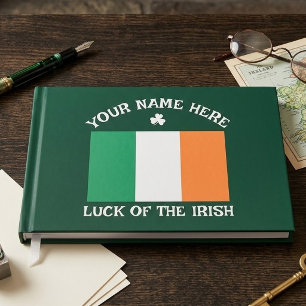 Livre D'or La Saint-Patrick Drapeau Irlande Nom Personnalisé