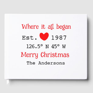 Livre D'or Lake house et. Date année coordonnées personnalisé