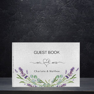 Livre D'or Lavande argent eucalyptus m. mariage