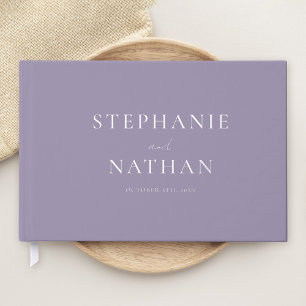 Livre D'or Lavande minimaliste moderne Dusty Mariage Argent