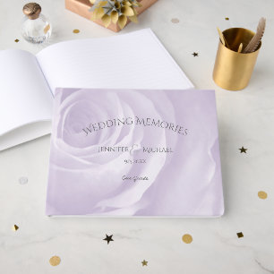Livre D'or lavande rose élégant mariage invités souvenirs