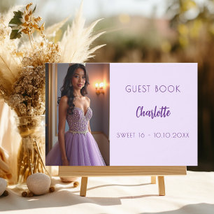 Livre D'or Lavande violet photo Sweet 16