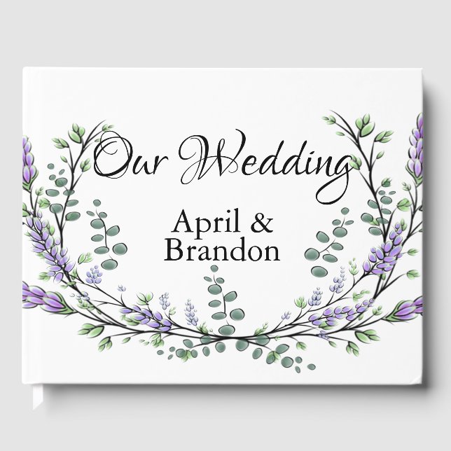 Livre d'or Lavender Eucalyptus aquarelle (Recto)