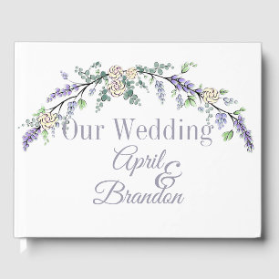 Livre D'or Lavender Ivory Rose et Eucalyptus