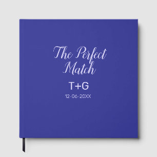 Livre D'or Le bleu royal luxe parfait pour les mariés avec no
