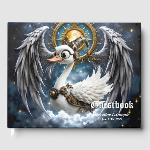 Livre D'or Le cygne curieux à mécanisme d'horlogerie.