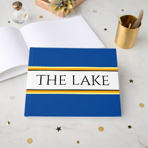 Livre D'or LE LAC Sportif Bleu Orange Jaune Blanc Rayures