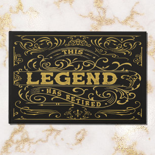 Livre D'or Légende Classique Or Noir Vintage Retraite 