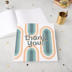 Livre D'or les années 70 Mariage arc-en-ciel Vintage