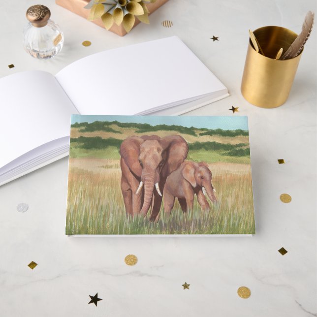Livre D'or Les éléphants sur la marche (Recto ouvert)