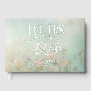 Livre D'or Lettre Florale Romantique Pour La Mariée Élégante 