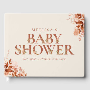 Livre D'or Lettre florale rustique Automne Bébé Shower