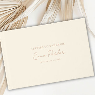 Livre D'or Lettres à la mariée, Beige-Rose-Or-Foil