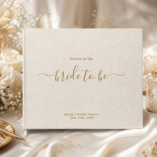 Livre D'or Lettres à la mariée Linge pour la douche de mariag