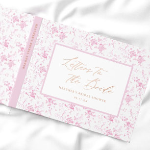 Livre D'or Lettres à la mariée Rose Toile Réception de mariag