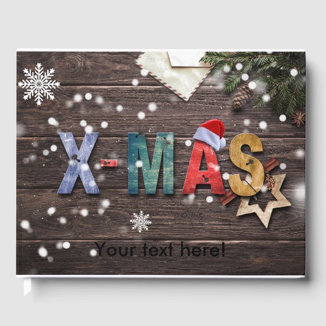 Livre D'or Lettres colorées X-Mas (Recto)
