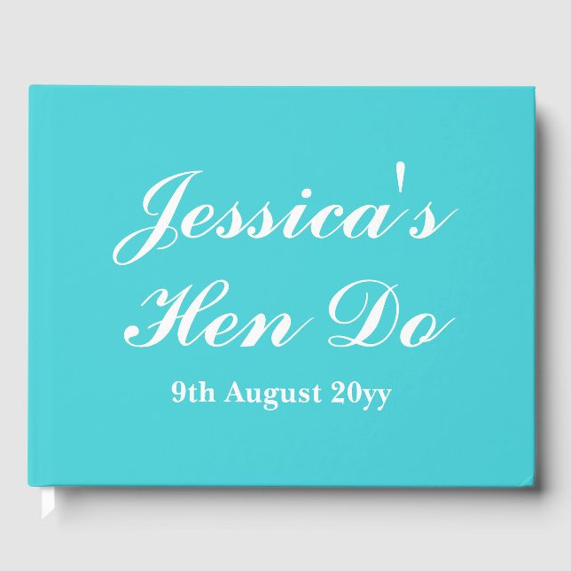 Livre D'or Lettres personnalisées à la mariée pour le week-en (Recto)