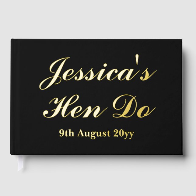 Livre D'or Lettres personnalisées à la mariée pour le week-en (Recto)