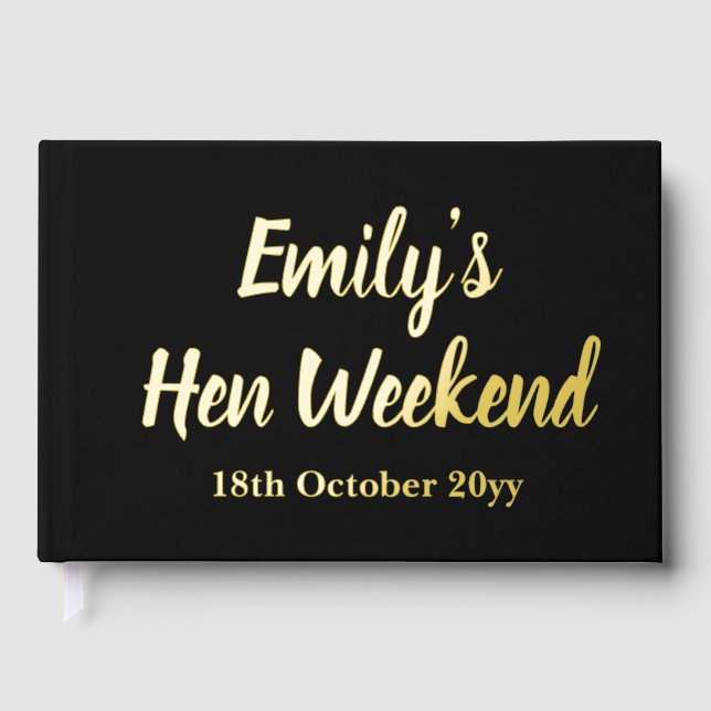 Livre D'or Lettres personnalisées à la mariée pour un week-en (Recto)