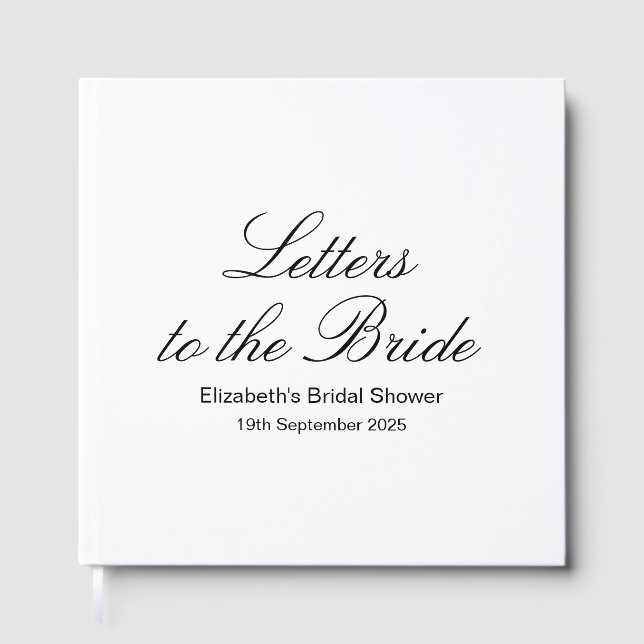 Livre D'or Lettres personnalisées sur le scandale de la marié (Recto)