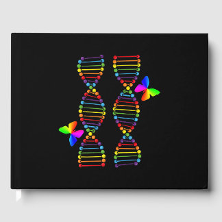 Livre D'or LGBTQ DNA Rainbow Flag Butterfly Gay Pride Month L