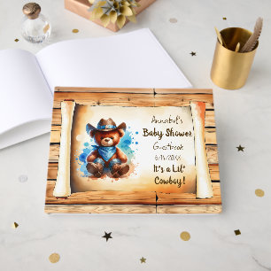 Livre D'or Lil' Cowboy Personnalisé Baby shower de garçon