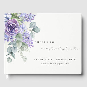 Livre D'or Lilac Succulent Eucalyptus Botanical Bunch Mariage