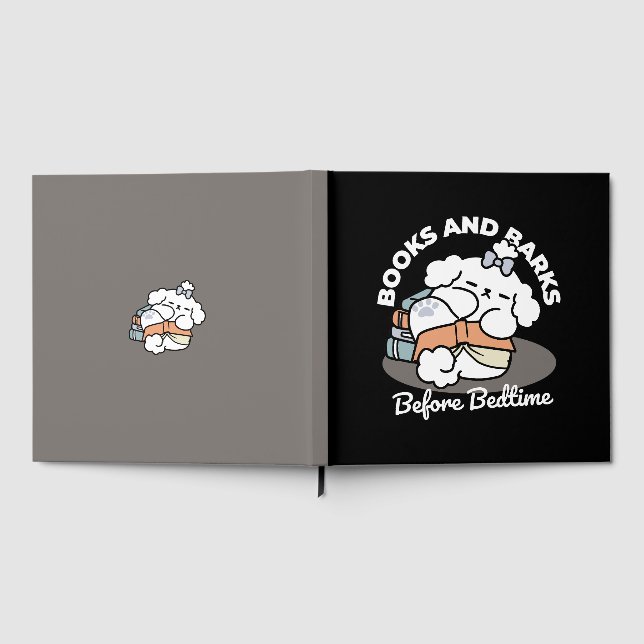 Livre D'or Livres et écorces - Conception de lecture de chien (Complet)