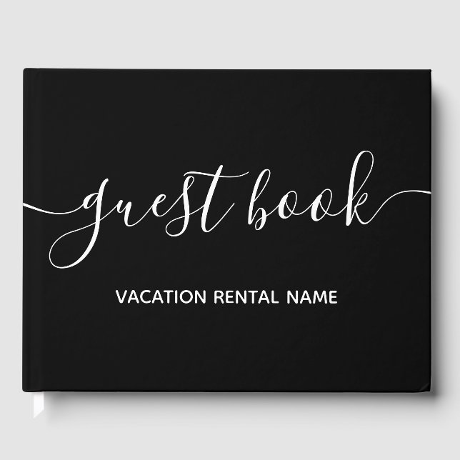 Livre D'or Location de vacances Black Guest Book (Recto)