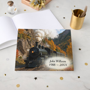 Livre D'or Locomotive à vapeur vintage dans une vallée de mon