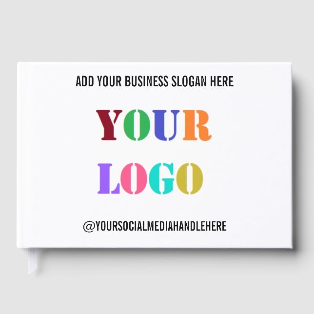 Livre D'or Logo de l'entreprise personnalisée Médias sociaux  (Recto)