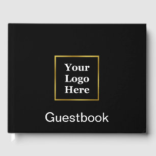 Livre D'or Logo d'entreprise avec texte noir et or élégant