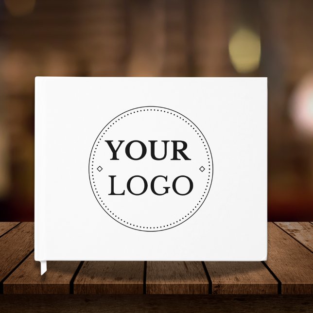 Livre D'or Logo d'entreprise simple Blanc (Créateur téléchargé)
