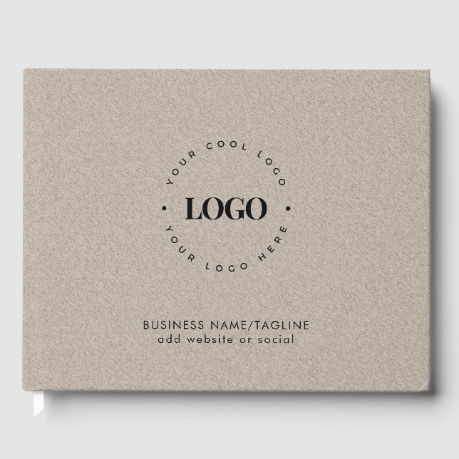 Livre D'or Logo personnalisé Kraft Style Rustic Business Comp (Recto)