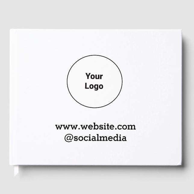 Livre D'or Logo personnalisé simple et élégant ici société (Recto)