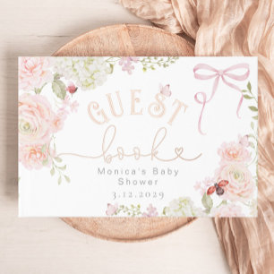 Livre D'or Love Bug Floral Rose Ruban Baby Shower