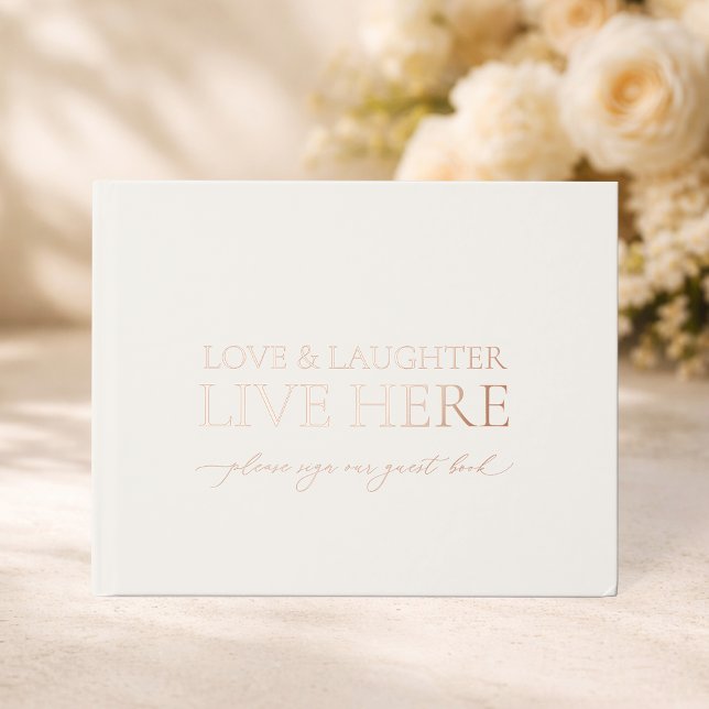 Livre D'or Love & Laughter Live Here Mariage (Créateur téléchargé)