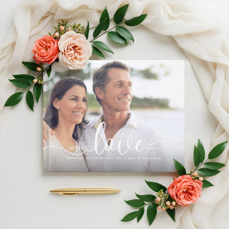 Livre D'or Love Script Anniversary Multiple Photo Collage