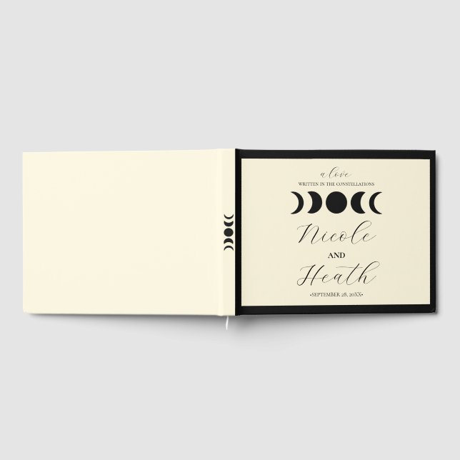 Livre D'or Lunar Luxe Black & Cream Moon Mariage (Complet)