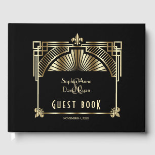 Livre D'or Luxe Gold Black Great Gatsby Roaring Mariage des a